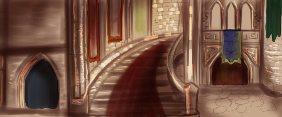 Day 10: 30 Day Fantasy Background Challenge: Sleeping Beauty Ballroom Stairs